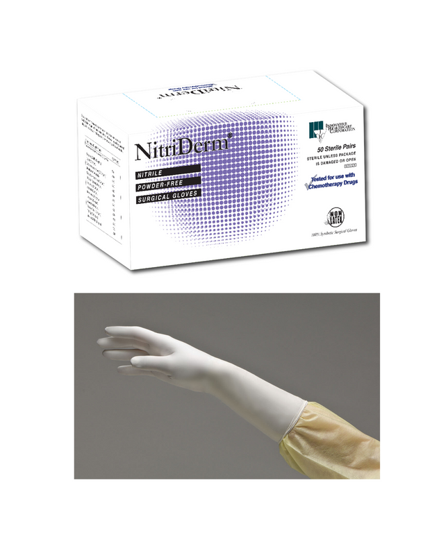 Innovation Healthcare - Nitriderm Nitrile Sterile Surgical Gloves 50pr/Bx Size 7.5