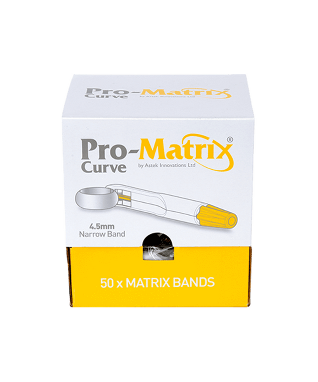 Young - Pro-Matrix Bands 4.5mm Narrow Contoured Yellow 50/Bx (Former ME-30040)