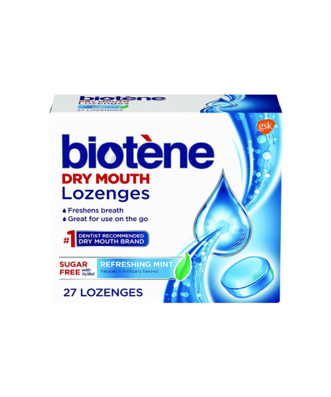Biot?ne Lozenges, Sugar-free w/Xylitol, Refreshing Mint flavor, 27 lozenges/bx,