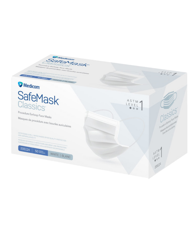 Medicom - SafeMask Classics Earloop Masks L1 50/Box White