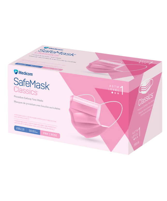 Medicom - SafeMask Classics Earloop Masks L1 50/Box Pink