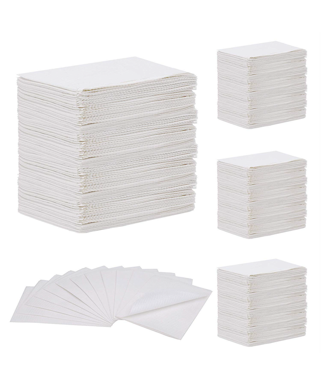 Medicom - SafeBasics Dry-Back Plus Bibs 3-Ply 13x18 500/Cs White
