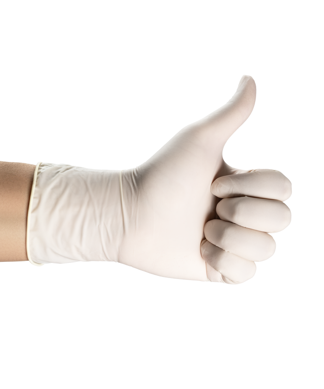 HSB?- Non-Sterile Latex Examination?Gloves PF Small 100/Bx