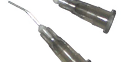 Plasdent - 22 ga Pre-Bent Luer Lock Dispensing Tips, Gray 100/Bag