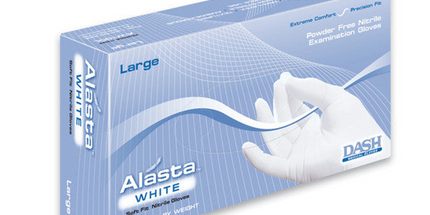 Dash Medical - Alasta White PF Nitrile Glove L 100/Bx
