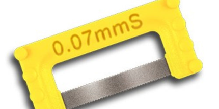 ContacEZ - IPR Strip System Yellow Starter Single XF Serrated 0.07mm 8/Pk