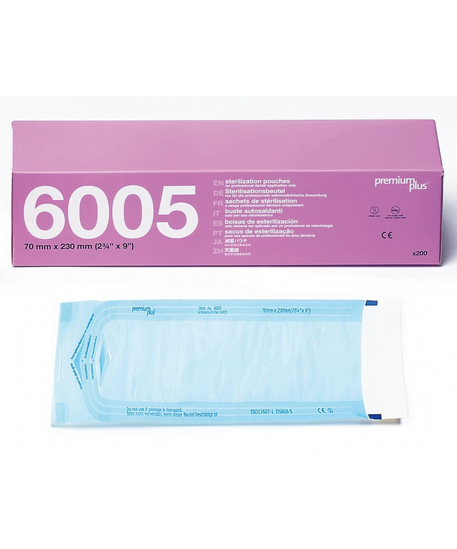 Premium Plus - Sterilization Pouches 2.75 x 9", 200 pcs/box <SPECIAL PRICE>