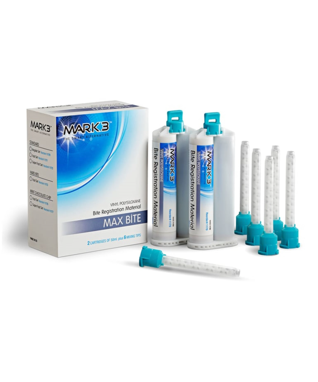 Mark3 - Max Bite Unflavored Registration Fast Set 50 Ml 2/pack Contains 6 Mixing Tips