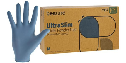 Cranberry - BeeSure UltraSlim Nitrile Gloves 350/Box Medium