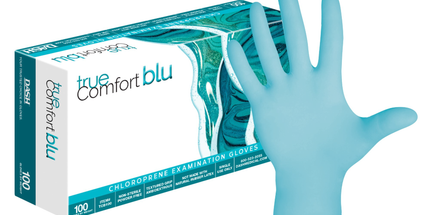 Dash - Tru Comfort Blu Polycholorprene Gloves 100/Pk Small