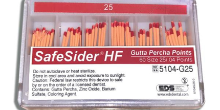 EDS - SafeSider HF Rotary Gutta Percha Points 25mm #04 60/Pk