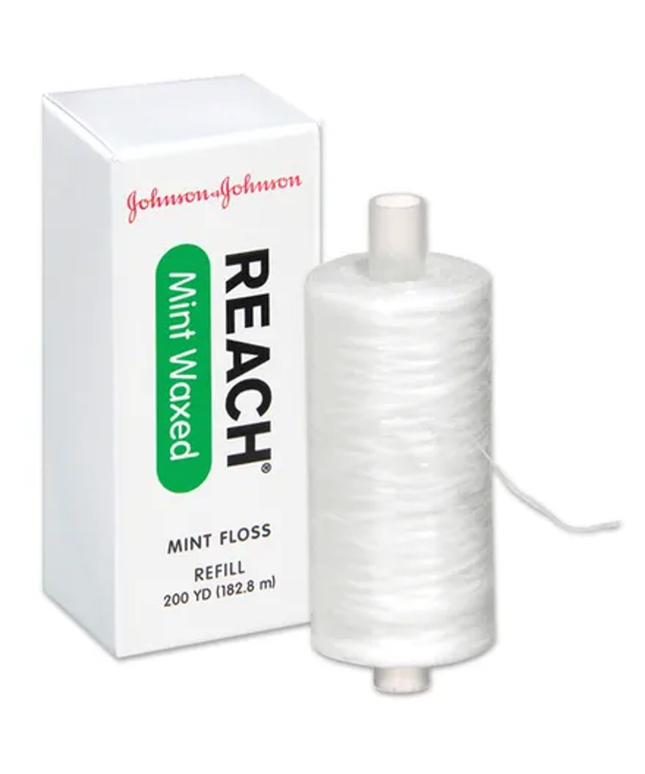 Reach - Waxed Mint Floss, 200 yd spool-Professional Refill (no dispenser) (1/Pc) (former JJ-2733-L)
