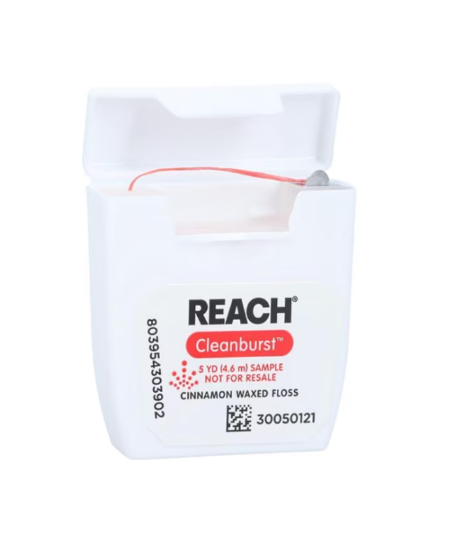 Reach - Clean Burst Dental Floss, Cinnamon, Trial Size, 5 yds (1/Pc) ((former JJ-9624))