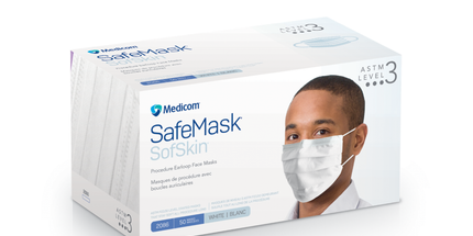 Medicom - SafeMask SofSkin Level-3 Masks 50/Bx White