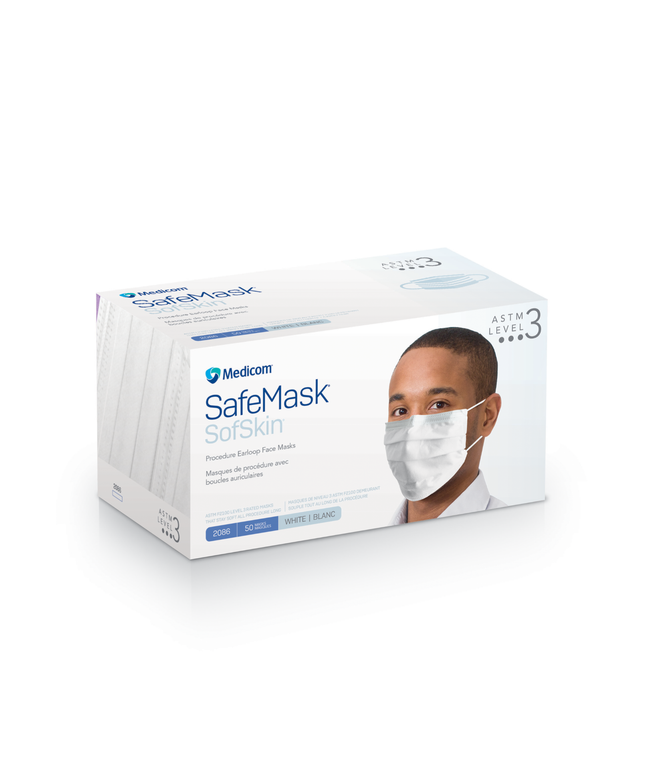 Medicom - SafeMask SofSkin Level-3 Masks 50/Bx White