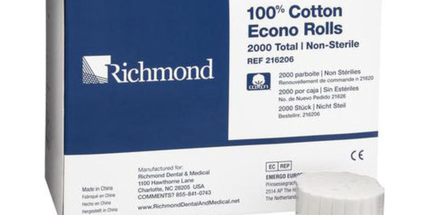 Richmond - Cotton Rolls Econo 1.5" x 3/8" Medium N/S 2000/Bx
