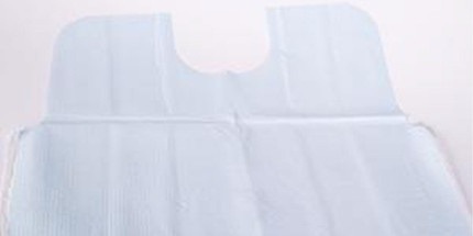 Tidi - Contour Neck Bib 18x22 3-Ply White 400/Cs