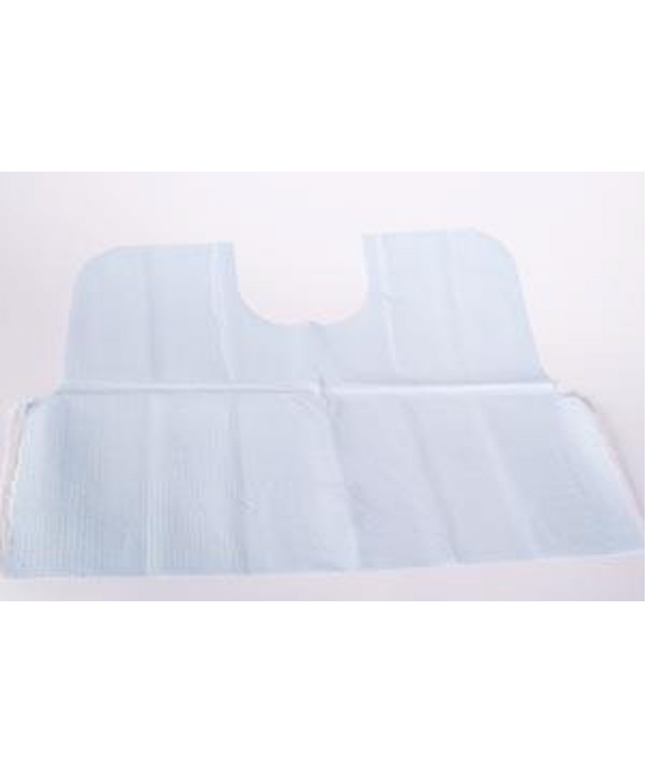 Tidi - Contour Neck Bib 18x22 3-Ply White 400/Cs