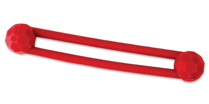 Plasdent - Silicone Ties Red 6Pk