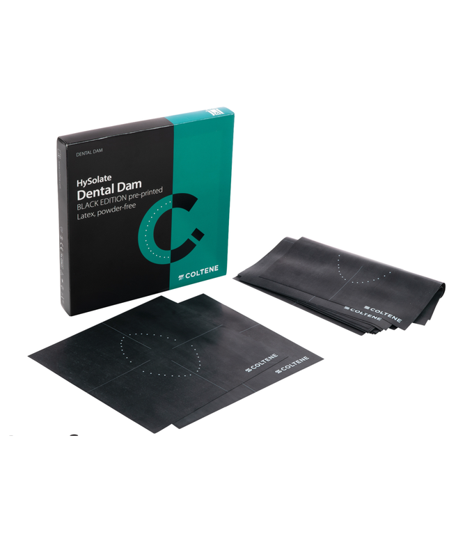 Coltene - HySolate Latex Dental Dam Black printed x-heavy 152x152, 36 pcs - (Replaces H00541)