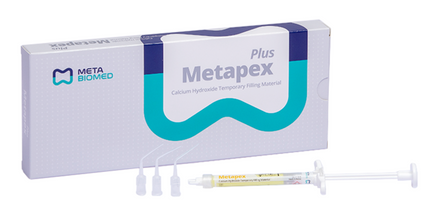 Meta Biomed - Metapex Plus Calcium Hydroxide Temporary Filling Material With Iodoform 1X 2.2G syrs & 20 Tips