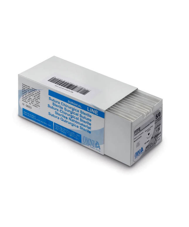 Omnia Suture PTFE 5/0 Round 3/8 circle 12/bx