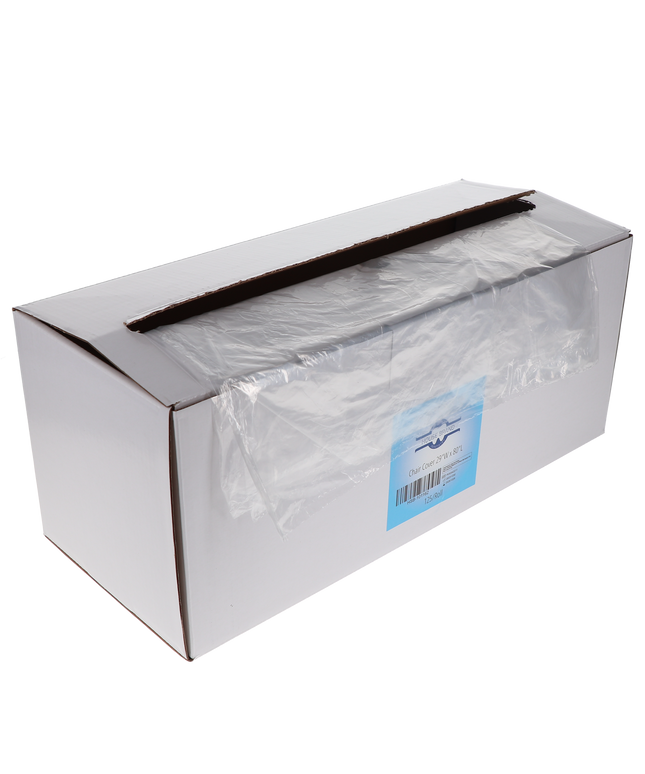 HSB - Chair Cover/Sleeve Full, Poly - 29"W x 80"L - Clear, 125 / Roll - (Equiv PS3850)