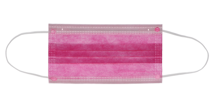 HSB - Earloop 3-PLY Masks 50/Bx ASTM 3 Fuchsia  BFE=>98, PFE=>98, Synthetic Blood 160 mmHg
