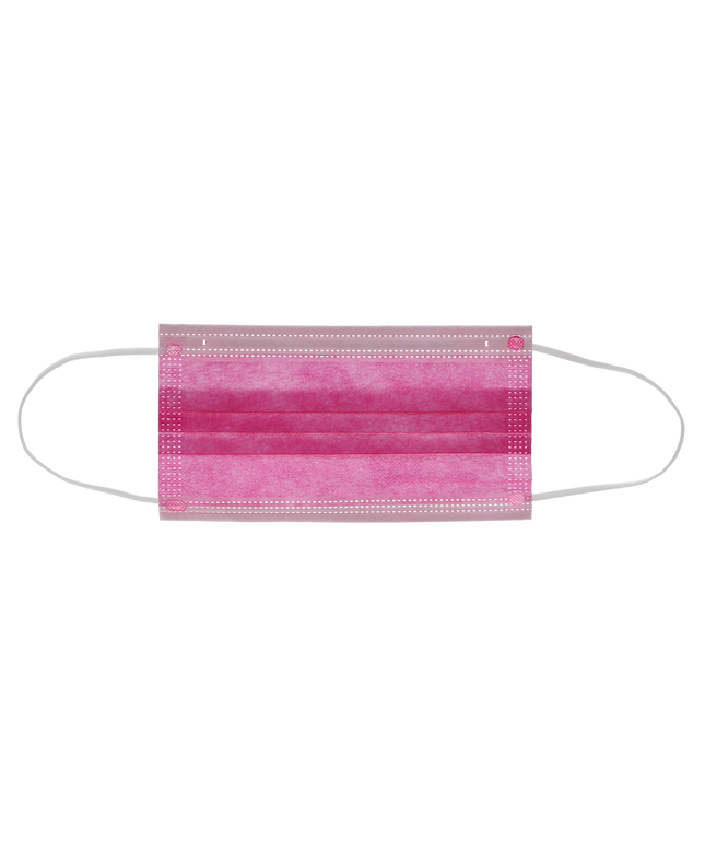 HSB - Earloop 3-PLY Masks 50/Bx ASTM 3 Fuchsia  BFE=>98, PFE=>98, Synthetic Blood 160 mmHg