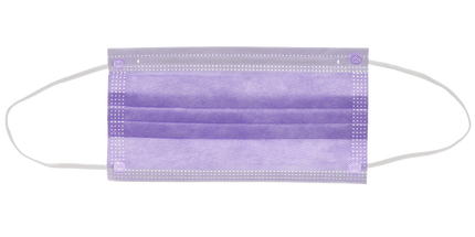 HSB - Earloop 3-PLY Masks 50/Bx ASTM 3 Lavender  BFE=>98, PFE=>98, Synthetic Blood 160 mmHg