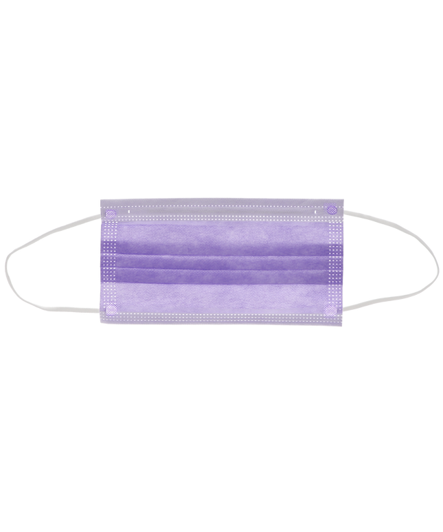 HSB - Earloop 3-PLY Masks 50/Bx ASTM 3 Lavender  BFE=>98, PFE=>98, Synthetic Blood 160 mmHg