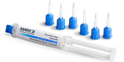 Mark3 - Permanent Resin Cement Natural Shade Self Adhesive 7ml. Automix Syringe + Mixing Tips