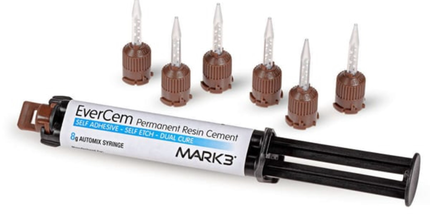 Mark3 - EverCem Permanent Resin Cement Universal Dual Cure 8gm. Automix Syringe + Mixing Tips