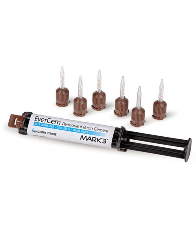 Mark3 - EverCem Permanent Resin Cement Universal Dual Cure 8gm. Automix Syringe + Mixing Tips