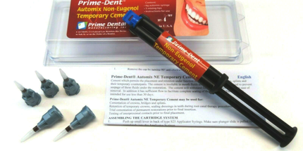 Prime-Dent - Automix Non-Eugenol Temporary Cement. 1 x 6g syringe with 5 tips