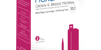 Hygedent - Hexa Temp Crown & Bridge Material 10:1 Ratio 50ml, GERMAN MADE, 1 Cartridge+10Mixing Tips, A1, HT-0001