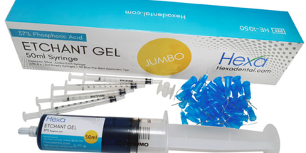 Hygedent - Hexa Etch Gel 37% , 50ml , Syringes Blue JUMBO, HE-1050