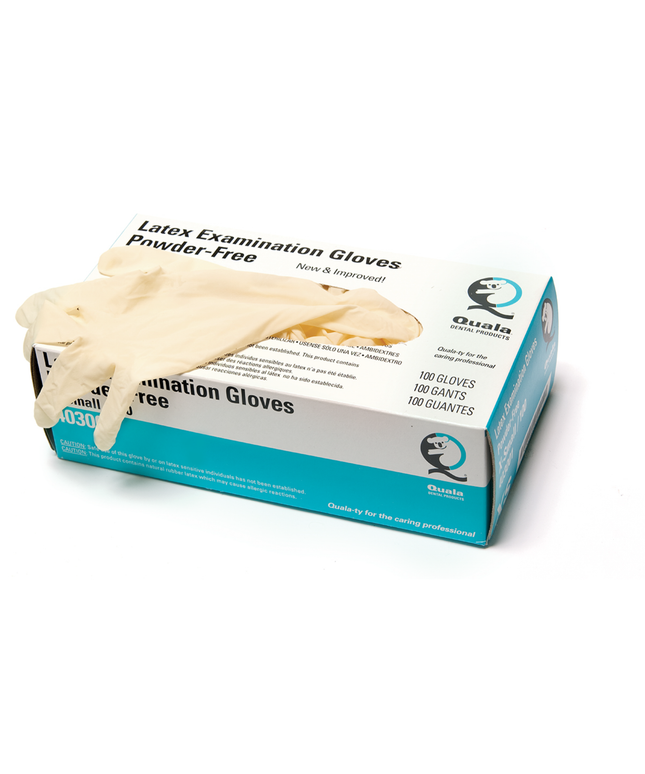 Quala - Latex Textured Glove, Powder Free (PF), Small, 100/bx,