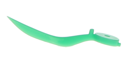 HSB - Dental Wedge with Hole - Small (13mm), Plastic, Green. Pack of 100