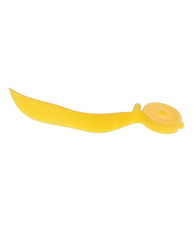 HSB - Dental Wedge with Hole - Medium (15mm), Plastic, Yellow. Pack of 100