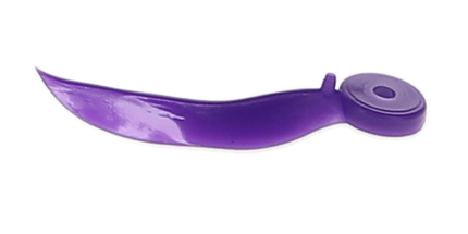HSB - Dental Wedge with Hole - Large (17mm), Plastic, Purple. Pack of 100