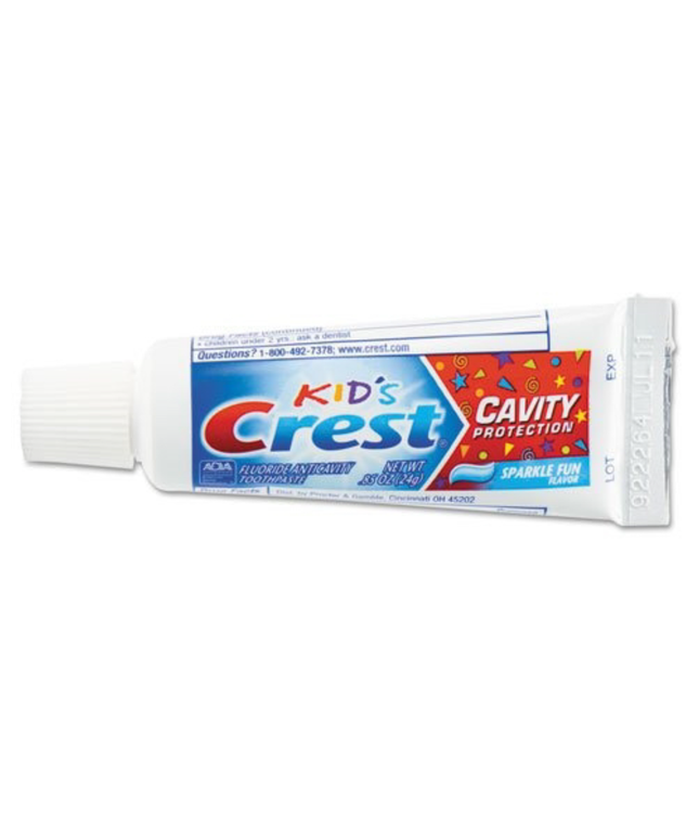 P&G - Crest Sparkle Kids Toothpaste, Professional Trial Size Unboxed, 0.85 oz, 72/bx