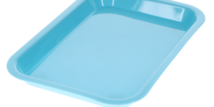 HSB - Set-up Tray Flat Size F - Baby Blue, Plastic, 9-5/8" X 6-5/8" X 7/8" - (Equiv 300FMS-2PS)