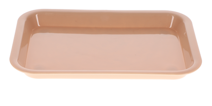 HSB - Flat Tray, Size F (Mini) - Pastel Sand , Plastic, 9-5/8" X 6-5/8" X 7/8" - (Equiv 300FMS-7PS)