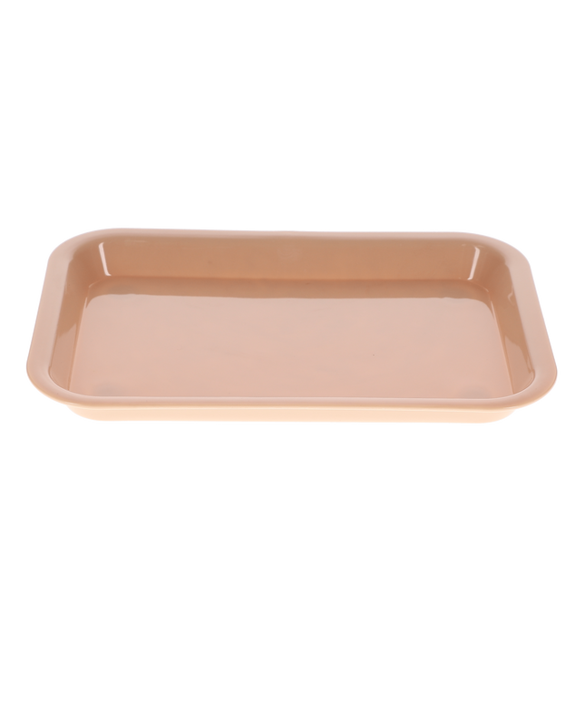 HSB - Flat Tray, Size F (Mini) - Pastel Sand , Plastic, 9-5/8" X 6-5/8" X 7/8" - (Equiv 300FMS-7PS)
