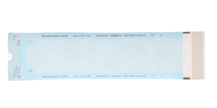 HSB - 2.75"?x?10" - Paper/Blue Film Self-Sealing Sterilization Pouch, Bulk Pack 500/Bx