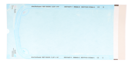 HSB - 5.25"?x?10" - Paper/Blue Film Self-Sealing Sterilization Pouch, Bulk Pack 500/Bx