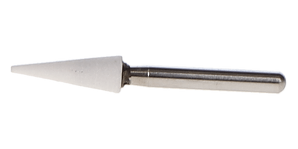 HSB - CN1 FG White Mounted Stone, 12/Pk. Pointed cone/christmas tree (equiv Shofu 0241)