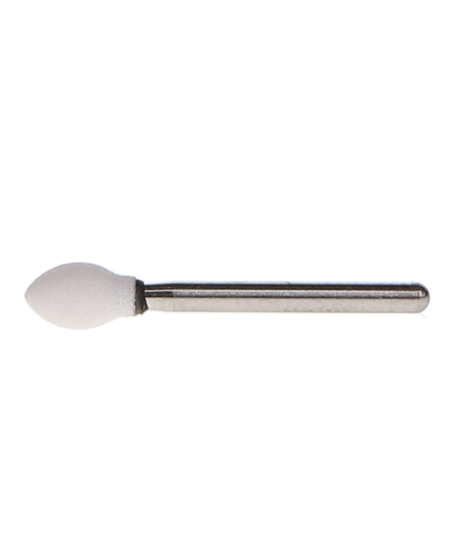 HSB - FL3A FG White Mounted Stone, 12/Pk. Egg shaped finishing stones