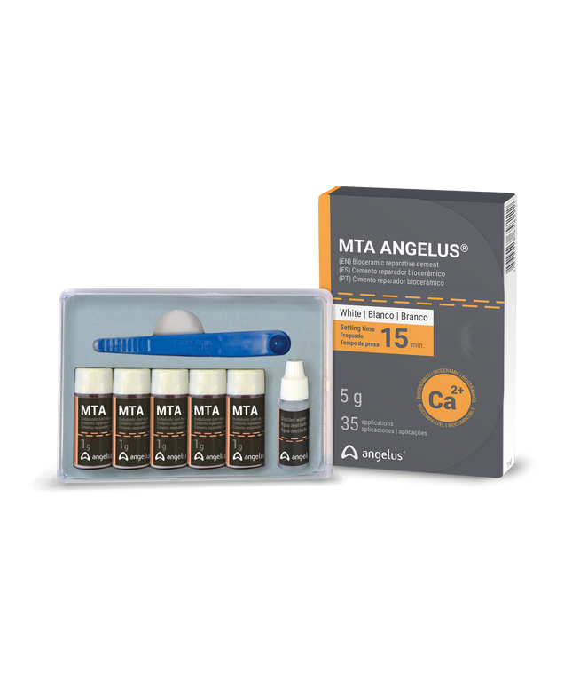 Angelus - MTA Angelus White 5g Reparative Cement: 5 x 1g. Vials, 3ml Distilled Water